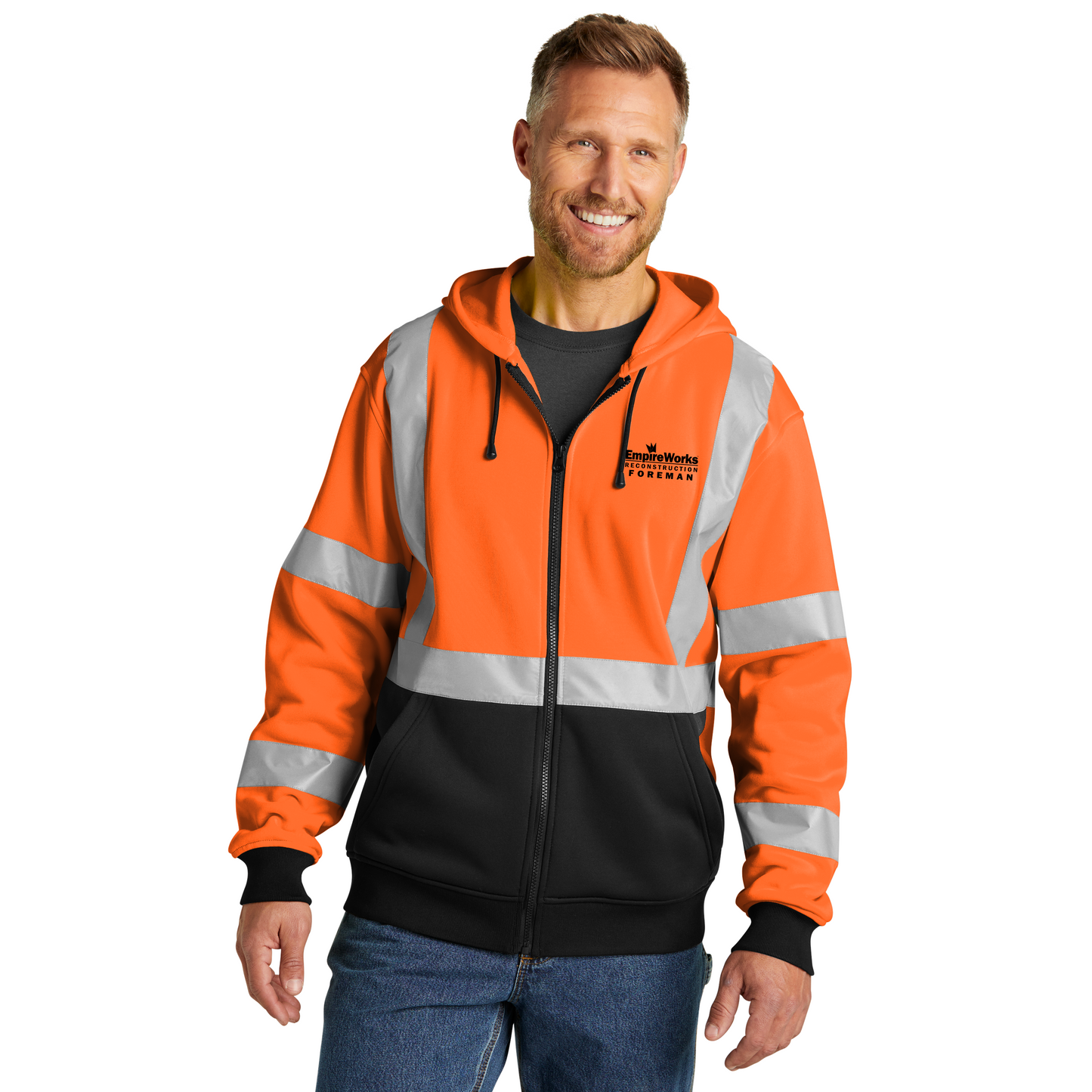 Foreman Full Zip-Up Safety Hoodie CSF300 (Discounts on quantities over 25)