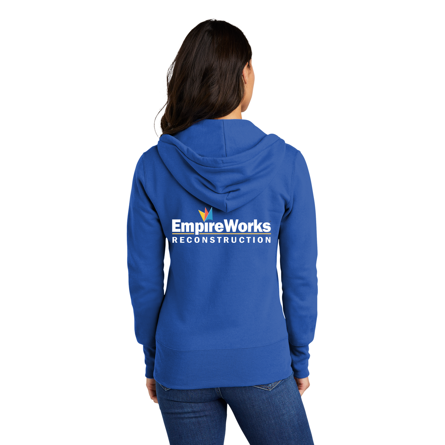 Office Staff Women's Full Zip-Up Hoodie with Full Color Logo LPC78ZH