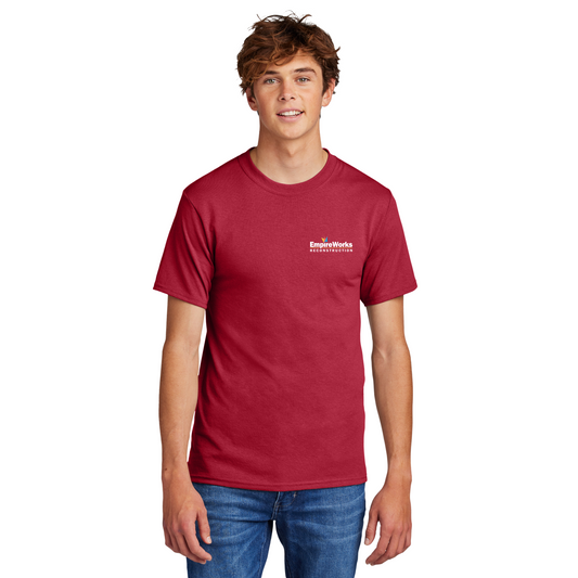 Office Staff Men's Short Sleeve 50/50 Blend T-Shirt with Full Color Logo