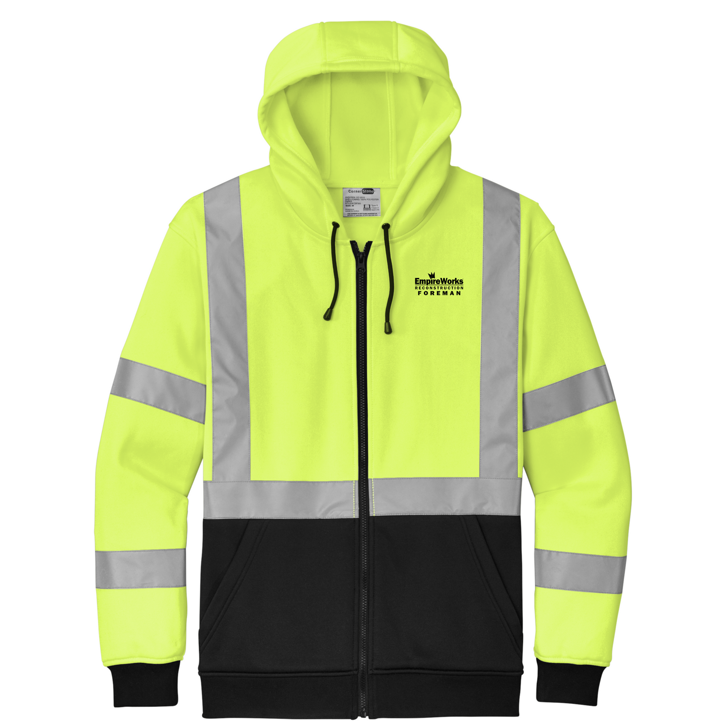 Foreman Full Zip-Up Safety Hoodie CSF300 (Discounts on quantities over 25)