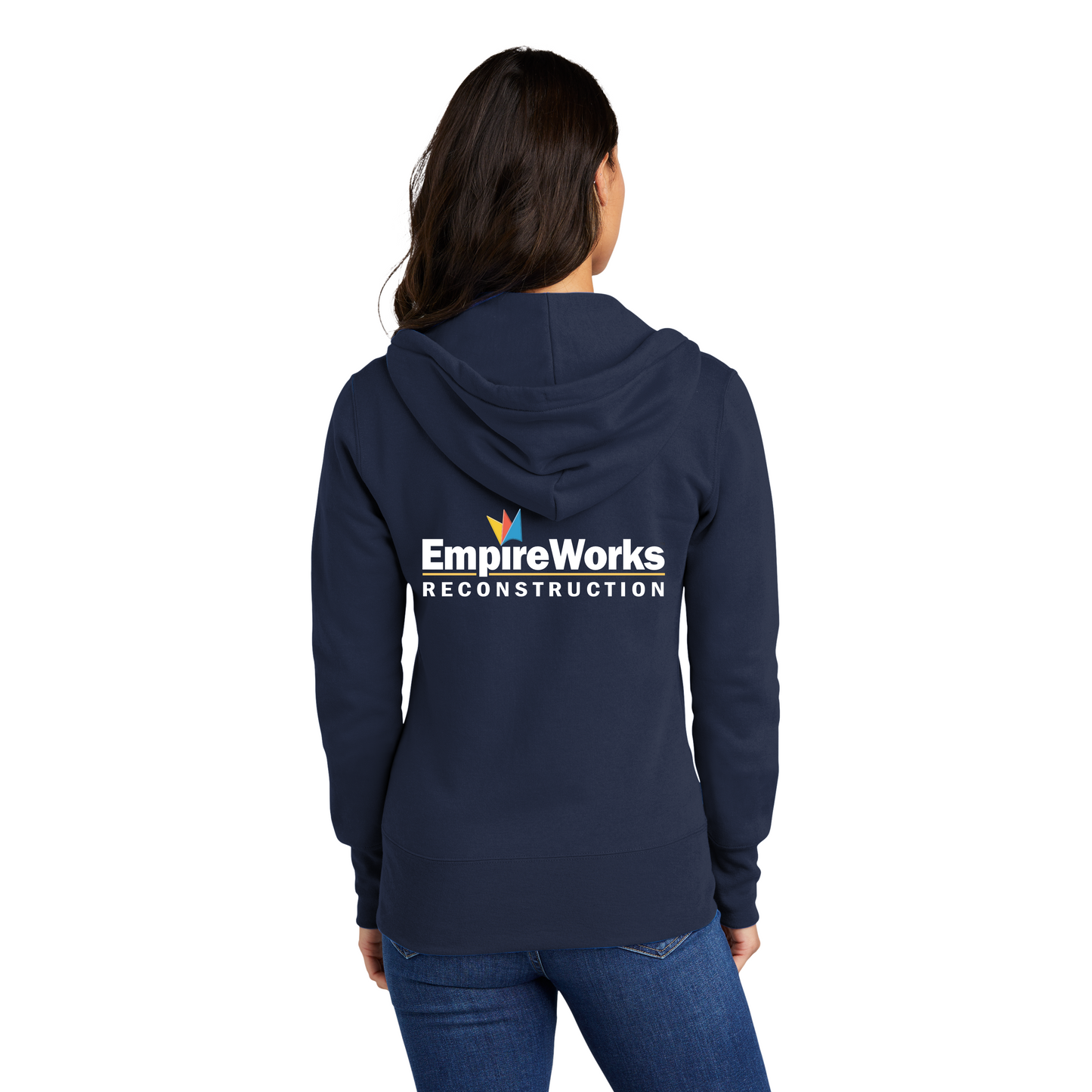 Office Staff Women's Full Zip-Up Hoodie with Full Color Logo LPC78ZH