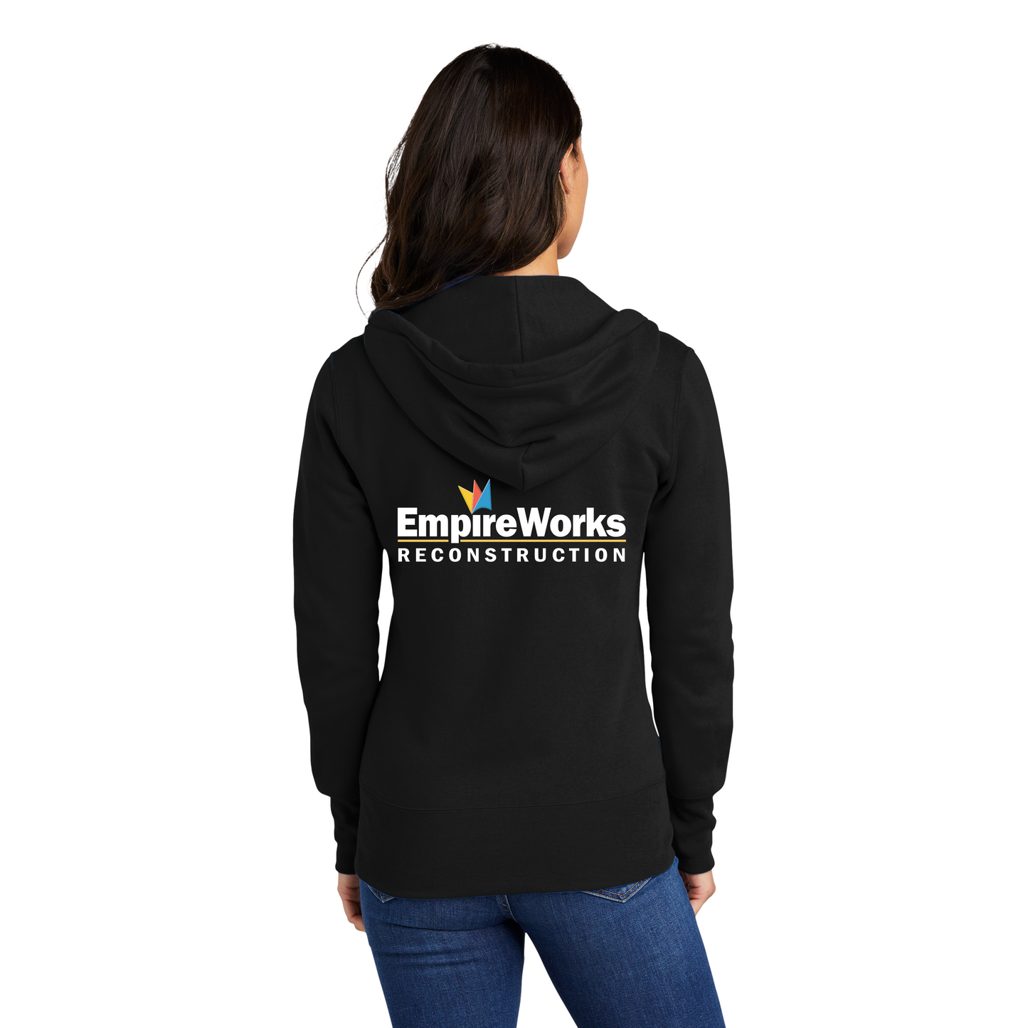 Office Staff Women's Full Zip-Up Hoodie with Full Color Logo LPC78ZH