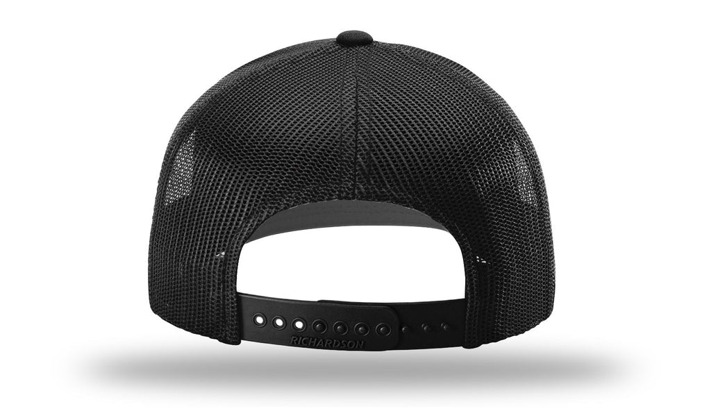 Snapback Leather Patch Trucker Hat w/American Flag