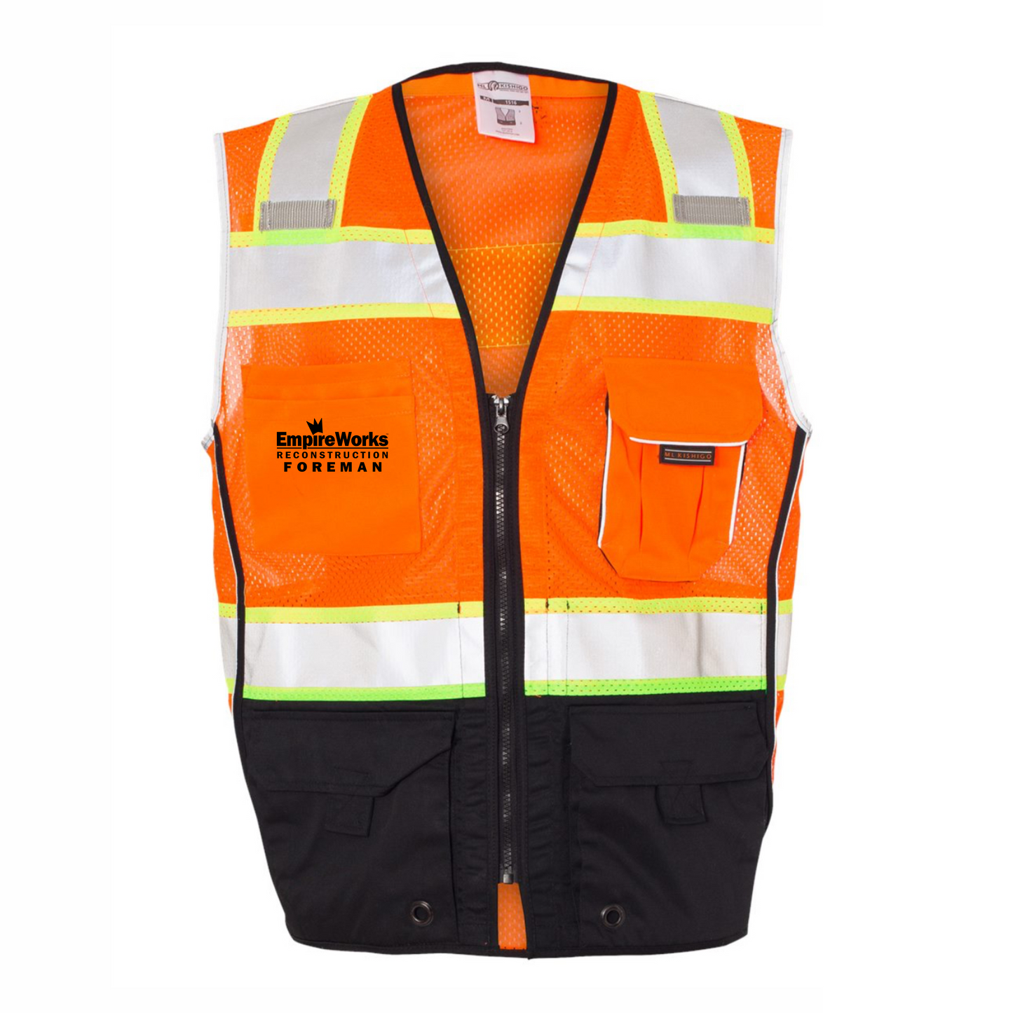 Kishigo Premium Class 2 FOREMAN Safety Vest 1515-1516 (Discounts for quantities over 25)