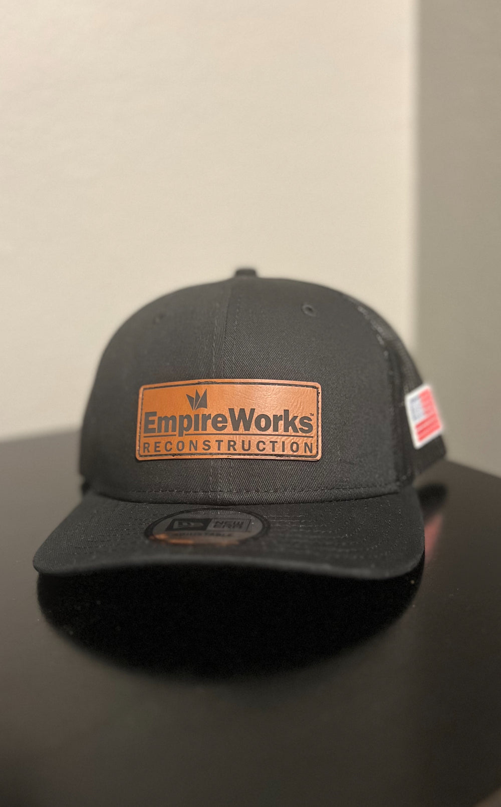 Snapback Leather Patch Trucker Hat